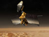 Mars Reconnaissance Orbiter over the martian landscape
